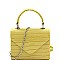 Small Retro Crocodile Print Box Flap Satchel Cross Body