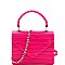 Small Retro Crocodile Print Box Flap Satchel Cross Body