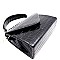 Small Retro Crocodile Print Box Flap Satchel Cross Body