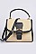 Side Leather Shoulder Strap Straw Clutch