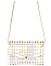 TRANSPARENT MULTI STONED CROSS BODY CLUTCH