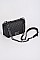 Monotone Jelly Studded Shape Clutch