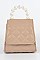 Pearl Handle Quilted Mini Clutch