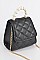 Pearl Handle Quilted Mini Clutch