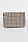 Houndstooth Tweed Clutch