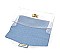 MODERN METALLIC GRAFFITI TRANSPARENT DENIM CLUTCH