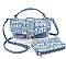 MODERN METALLIC GRAFFITI TRANSPARENT DENIM CLUTCH