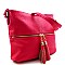 Soft Touch Tassel Zipper Cross Body