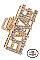 Pack of 12 (pieces) Assorted RHINESTONE LOVE CLAW CLIP