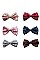 Pack of 12 Classic Assorted Color Sequin Hair Bow Clip