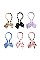 PACK OF 12 TRENDY ASSORTED POLKA DOT HEADBAND WITH BOW