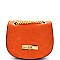 Chain Accent Contrasting Color Messenger Bag