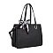 Scarfed Embossed High-End Boutique Stachel / Tote black
