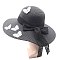 Butterfly Accent Wide Brim Straw Hat
