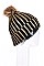 A Dozen Pack Metallic Foil Beanie w Pom-Pom
