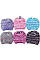 PACK OF (12 PIECES)  ASSORTED COLOR PONYTAIL BEANIE FM-HT787