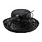 LADY BRIM BRAID HAT W/ FLOWER