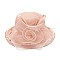 LADY BRIM BRAID HAT W/ FLOWER