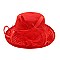 LADY BRIM BRAID HAT W/ FLOWER