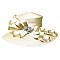 Satin Lady Hat with Bow and Crystal Brooch