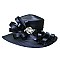 Satin Lady Hat with Bow and Crystal Brooch