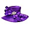 Satin Lady Hat with Bow and Crystal Brooch