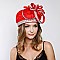 Lady Beret Hat with Loopy Bow and Stone Trim