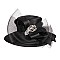 Lady Satin Braid Hat with Mesh Bow and Stone Leaf Accent SLHTB1297