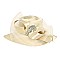 Lady Satin Braid Hat with Mesh Bow and Stone Leaf Accent SLHTB1297