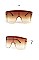 Trendy Rimless Oversized Shield Shades