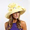 LADY BRIM SATIN BRAID HAT W/ COLORED STONE CENTER SLHTB2084