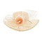 LADY SHERR BRAID HAT W/ ROSE CENTER