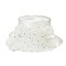 SATIN LADY HAT With Ruffle Mesh And Feather Decor MEZ2106