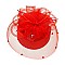 LADY BRAID HAT W/ MESH AND FEATHER SLHTB2107