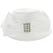 Medium Brim Satin Braid Hat with Big Satin Bow And Rhinestone Accent