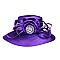SATIN LADY HAT With Big Rhinestone Center JEWEL satin bow and feathers MEZ2145