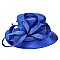 SATIN Elegant HAT With Crystal Bow Ribbon