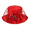 SATIN LADY HAT With LOOPY CENTER RHINESTONES AND DECORATIVE MESH  MEZ2168