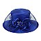 SATIN LADY HAT With LOOPY CENTER RHINESTONES AND DECORATIVE MESH  MEZ2168