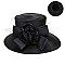 SATIN LADY HAT With Satin Flowers And Satin Bows MEZ2169