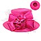 SATIN LADY HAT With Satin Flowers And Satin Bows MEZ2169
