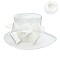 SATIN LADY HAT With Satin Flowers And Satin Bows MEZ2169