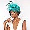 Pillbox Hat With Mesh and feather Netting