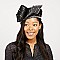 WAVY BOW WITH STONES BRAID PILL HAT
