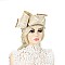WAVY BOW WITH STONES BRAID PILL HAT