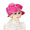 LARGE FLORAL PETAL WITH STONE BRAID HAT