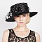 ROSE BOW STONE STUDDED SATIN BRAID HAT