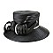 SATIN BRAID HAT With BIG LOOPY WITH STONES