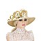 STONE TRIM BOW BRAID HAT