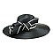 GEM TRIM CURLED RIBBON CHURCH SATIN BRAID HAT